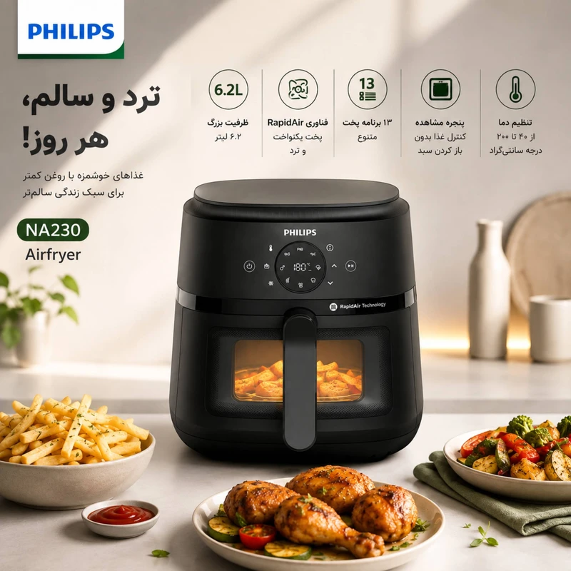 هواپز 6.2 لیتر فیلیپس مدل NA230 - تصویر 7